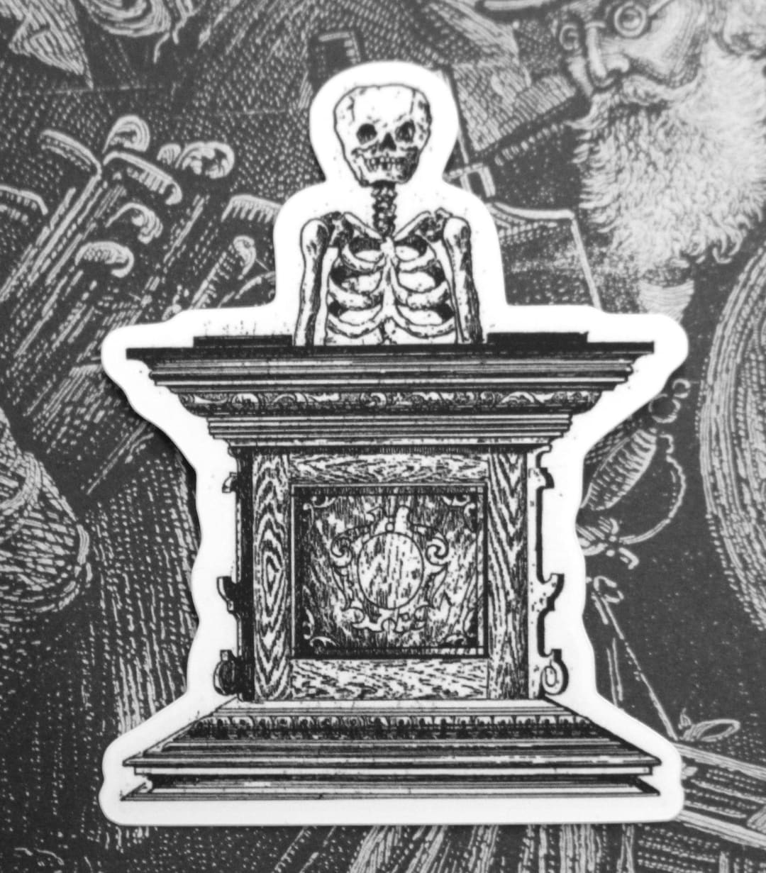 Victorian Skeleton Altar Sticker - Etsy