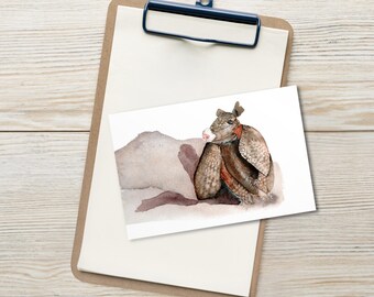 Gürteltier Postkarten 10er Set | Aquarell Gürteltier Kunstkarten | Natur Briefpapier | Natur Postkarten | Südwestlichen Tier Geschenk