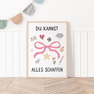 Affirmation Poster für Kinder Wanddekoration fürs Kinderzimmer deutsch A4 A3 Plakat