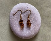 Sea Glass Earrings Tumbled Earrings Rock Tumbler Handmade Jewelry Earrings Stone Pendants Asymmetrical Earrings One of a Kind