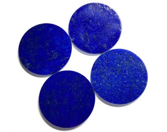 S2185 Gemstone 19" 20mm Natural Blue Coin lapis lazuli Necklace
