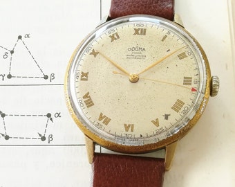 DOGMA vintage watch, 38 mm, 1950s, ETA 853, working and serviced