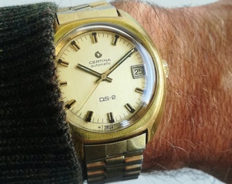 1970 CERTINA DS-2 vintage automatic watch, working and serviced