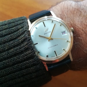 ENICAR Star Jewels vintage watch, 34 mm, 1960s, working and serviced
