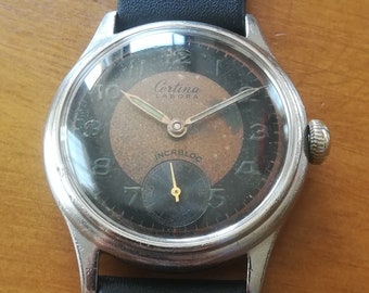 1945 WW2 CERTINA Labora military vintage watch, 32.5 mm, working and serviced