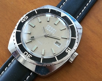 CASE Taucher Vintage Uhr, 40 mm, 1970er Jahre, funktioniert und gewartet