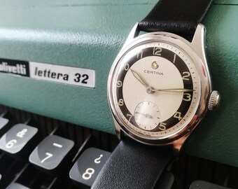 CERTINA Bullseye vintage horloge uit 1959, 34 mm, kaliber. 321, werkend en onderhouden