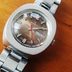 RADIANT Blumar vintage automatic watch, day/date, 38x40 mm, 1970s, working and serviced