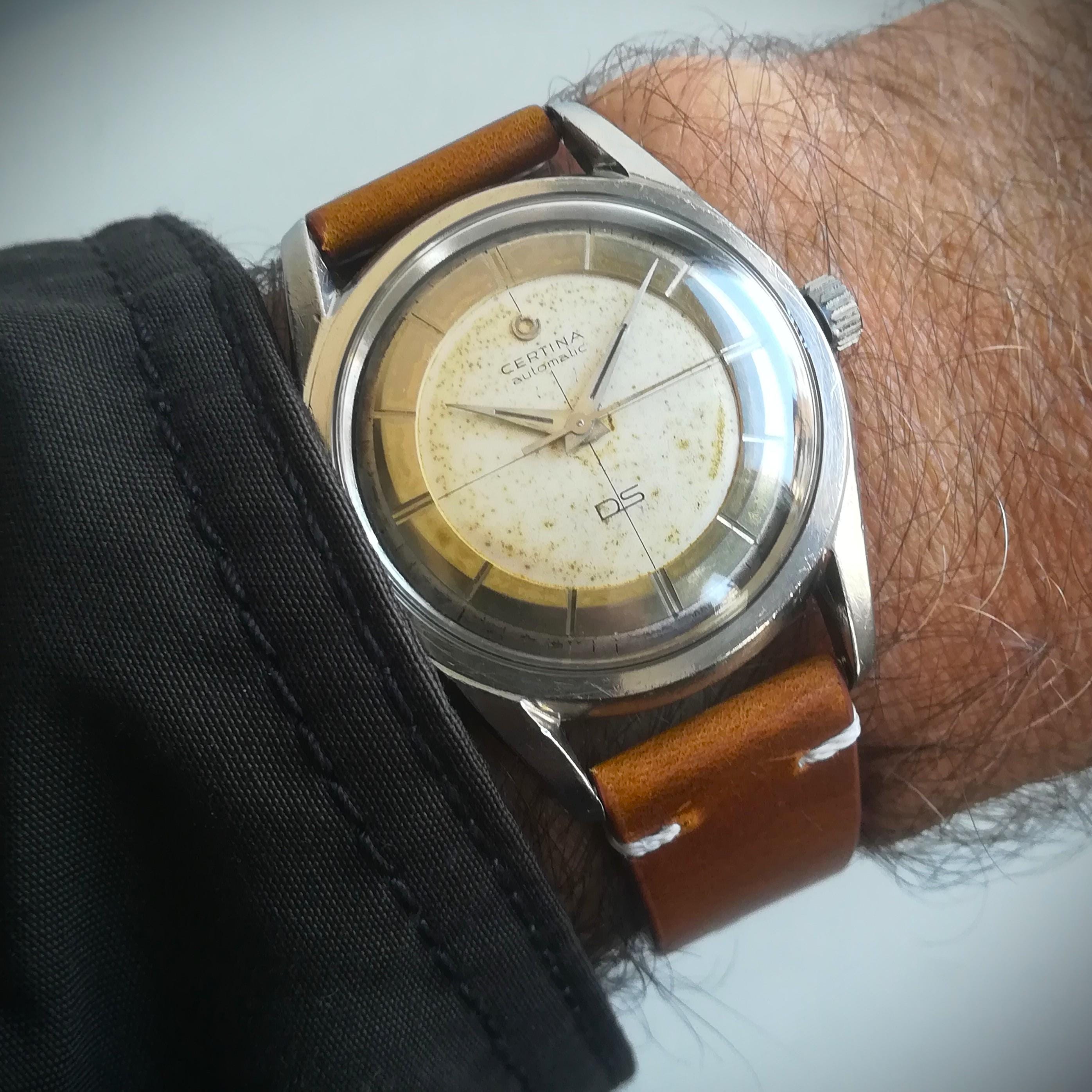 1959年製 CERTINA DS 初代ヴィンテージ自動巻き腕時計、動作確認済み 