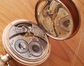 1920年製ウォルサム製ヴィンテージ懐中時計、アメリカ製、46.5mm、動作