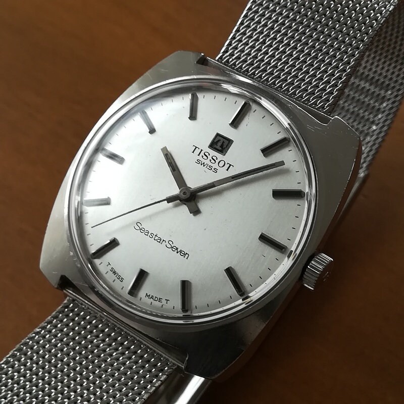 TISSOT Seastar Seven vintage watch, 34.5x36.5 mm, 1970, working 