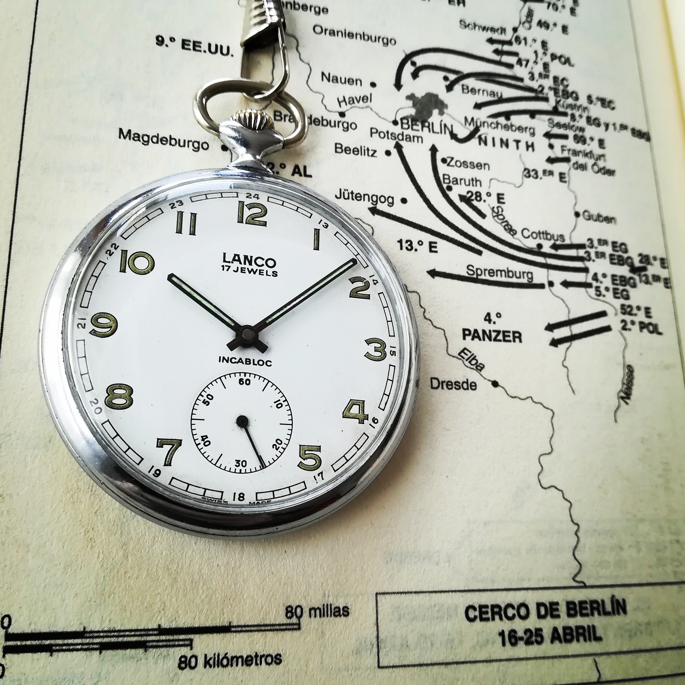 1950s LANCO Military Vintage Pocket Watch 48 Mm Working and Etsy
