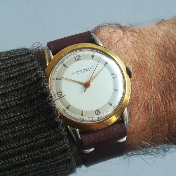 MAREC WATCH vintage watch, 38 mm, 1950s, working and serviced