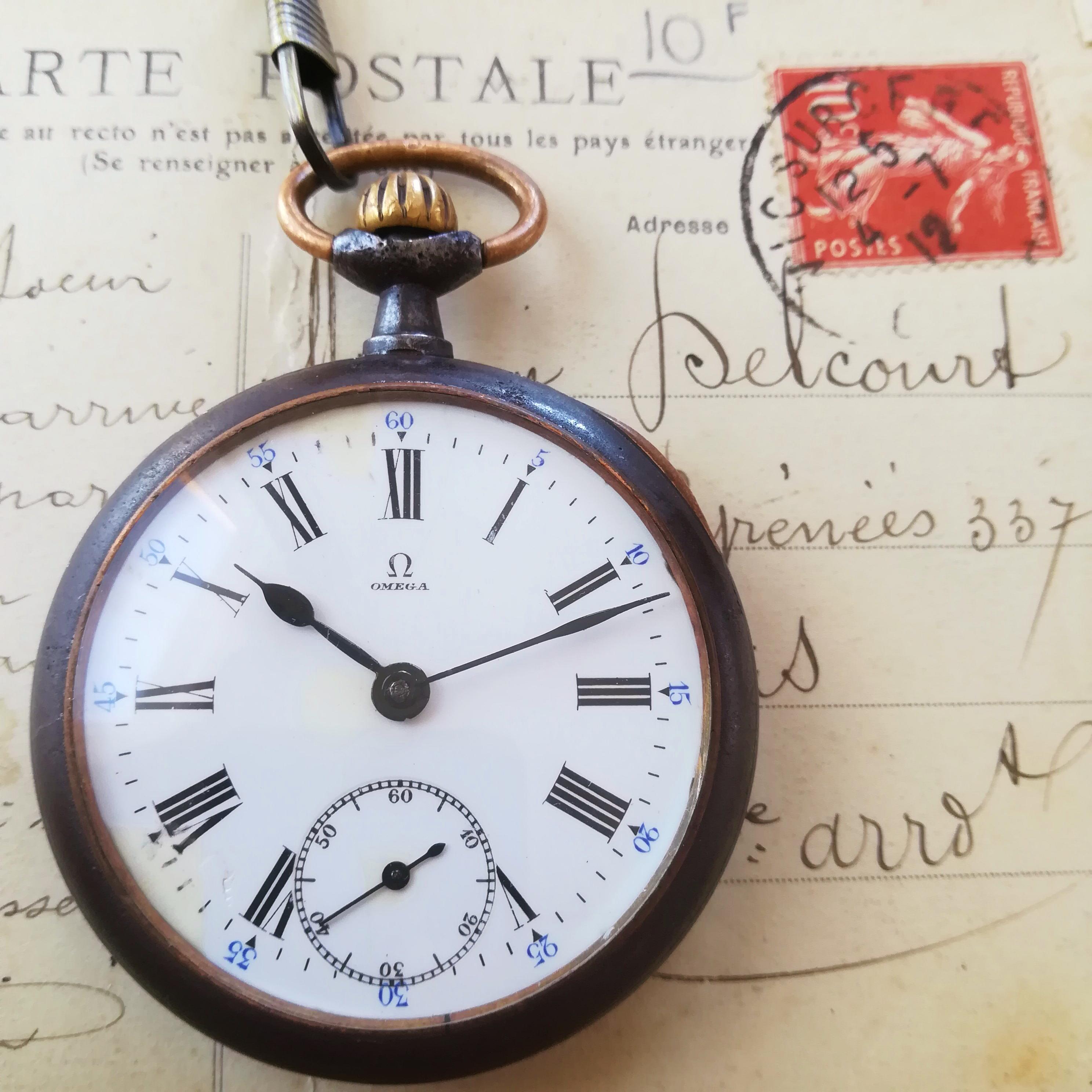 1909 OMEGA vintage pocket watch 49 mm working and serviced
