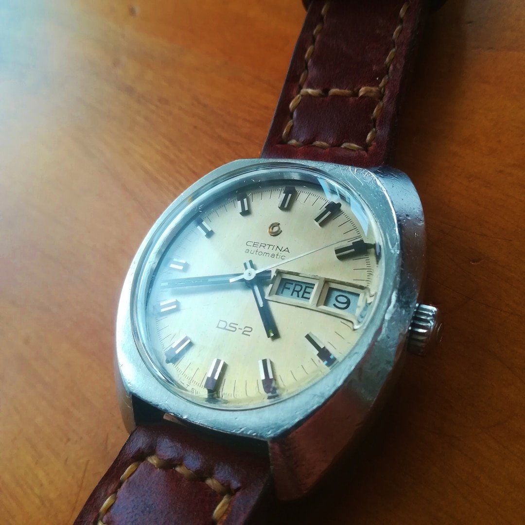 Reloj automático antiguo CERTINA DS-2 de 1969, funcionando y