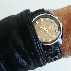 ORIENT vintage automatic watch, day/date, 37 mm, 1970s, working and serviced