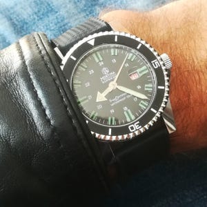 MORTIMA Superdatomatic diver vintage watch, 38 mm, 1960s, working and serviced