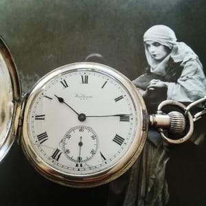 1915 WALTHAM Silber Vintage Taschenuhr, 48 mm, in den USA hergestellt, funktioniert