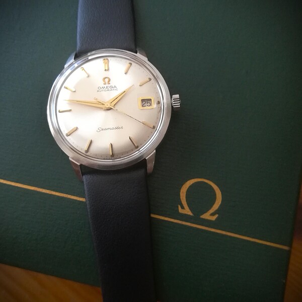 OMEGA Seamaster automatic vintage watch, 1963, cal. 562, 34.5 mm, working and serviced. Ref. 166.001