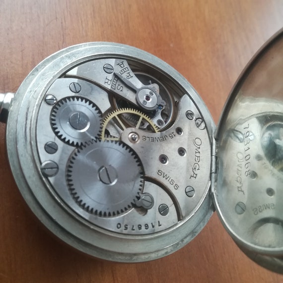 1930 OMEGA vintage pocket watch, 48.5 mm, working… - image 8
