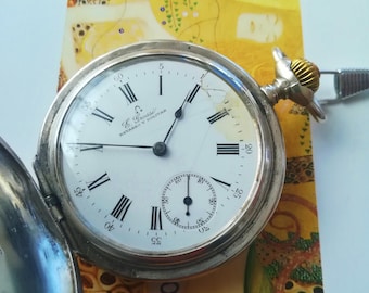 Reloj de bolsillo vintage OMEGA de plata de 1905, 50,5 mm, en funcionamiento y revisado.