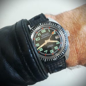 CINCASET diver vintage watch, 36.5 mm, 1970s, working and serviced