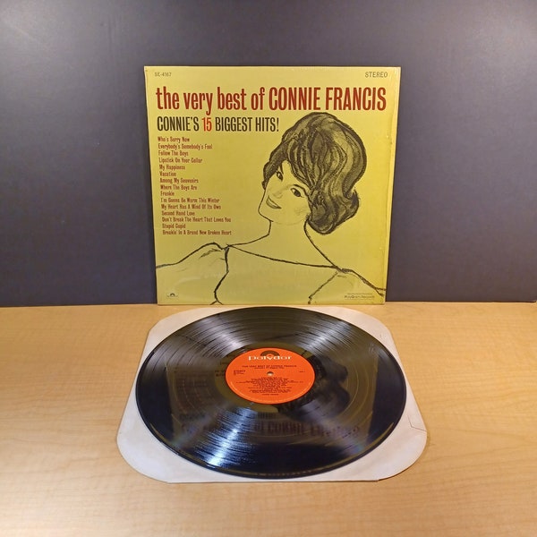 The Very Best Of Connie Francis *15 Biggest Hits* (In Shrink) Vintage Vinyl Record Album Lp, 197?