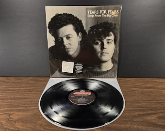 Tears for Fears: Songs From The Big Chair *Original in Shrink with Hype* Vintage VInyl Record Album Lp, 1985