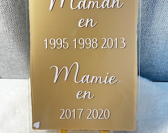 Plaqué personnalisée maman mamie