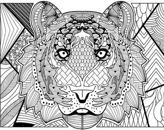 Adult Coloring Book, Zentangle Images, Adult Coloring Pages, Books for Adults, Mandala Coloring Therapy, Coloring Pages, 20 Printable Pages