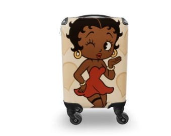 Schwarzer Betty Boop Koffer - Stilvolles, leichtes & robustes Gepäck für Jede Reise