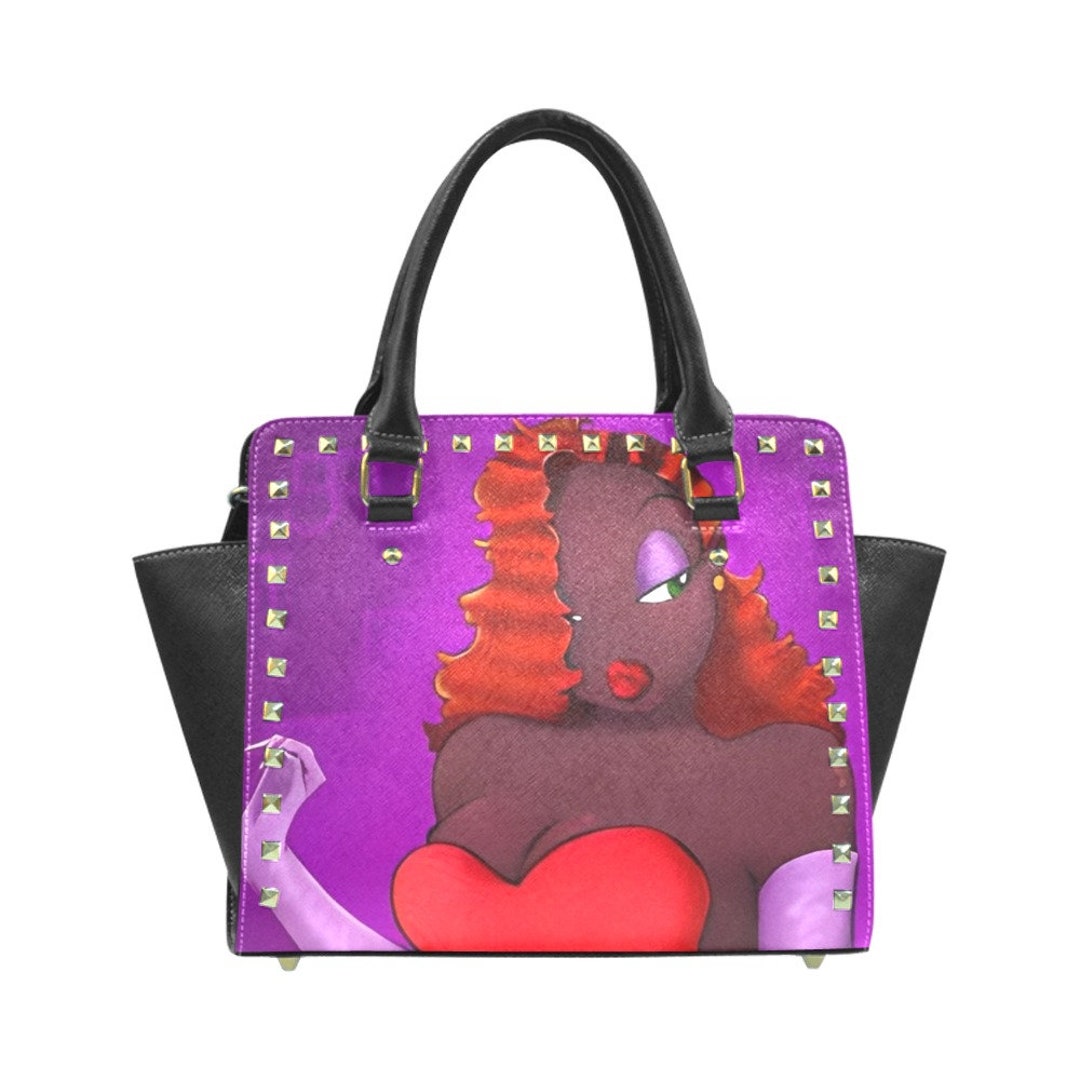 Jessica Rabbit With Handbag Jessica Rabbit Black Shoulder Bag Leather Tote Zippered Birthday Gifts ...