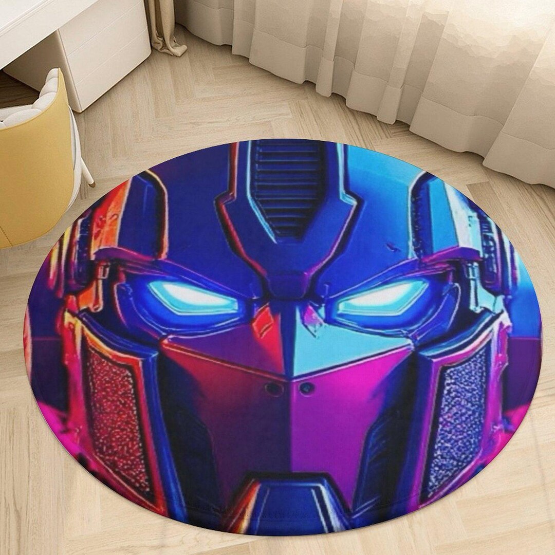 Optimus Prime Round Rug 35” | Transformers Velvet Mat | Boys Room Decor ...