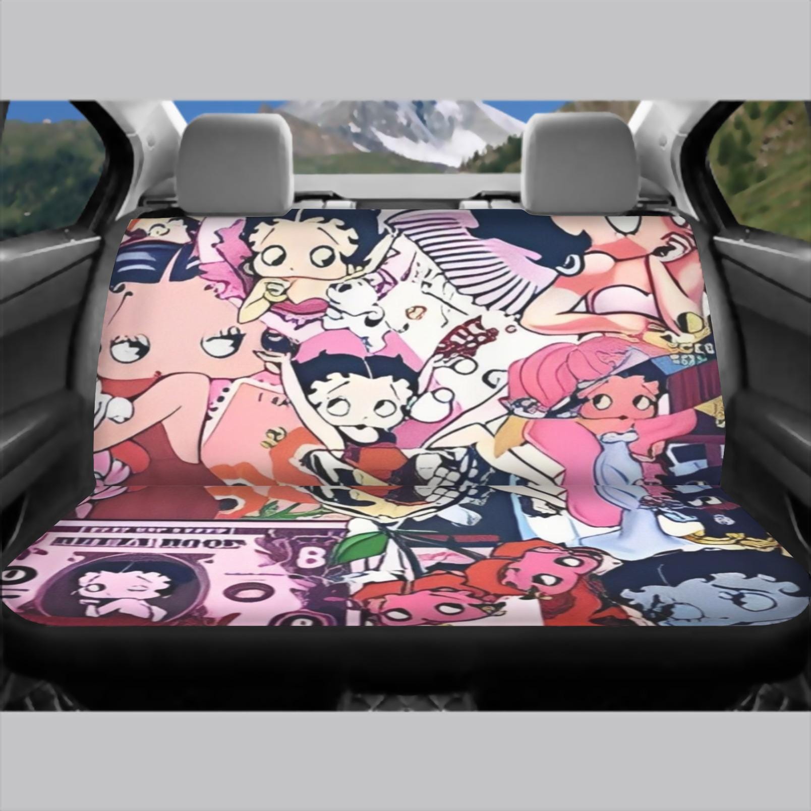 Funda De Asiento De Coche Con Diseño De Dibujos Animados, Juego De 2 Piezas, Fundas De Cojín
