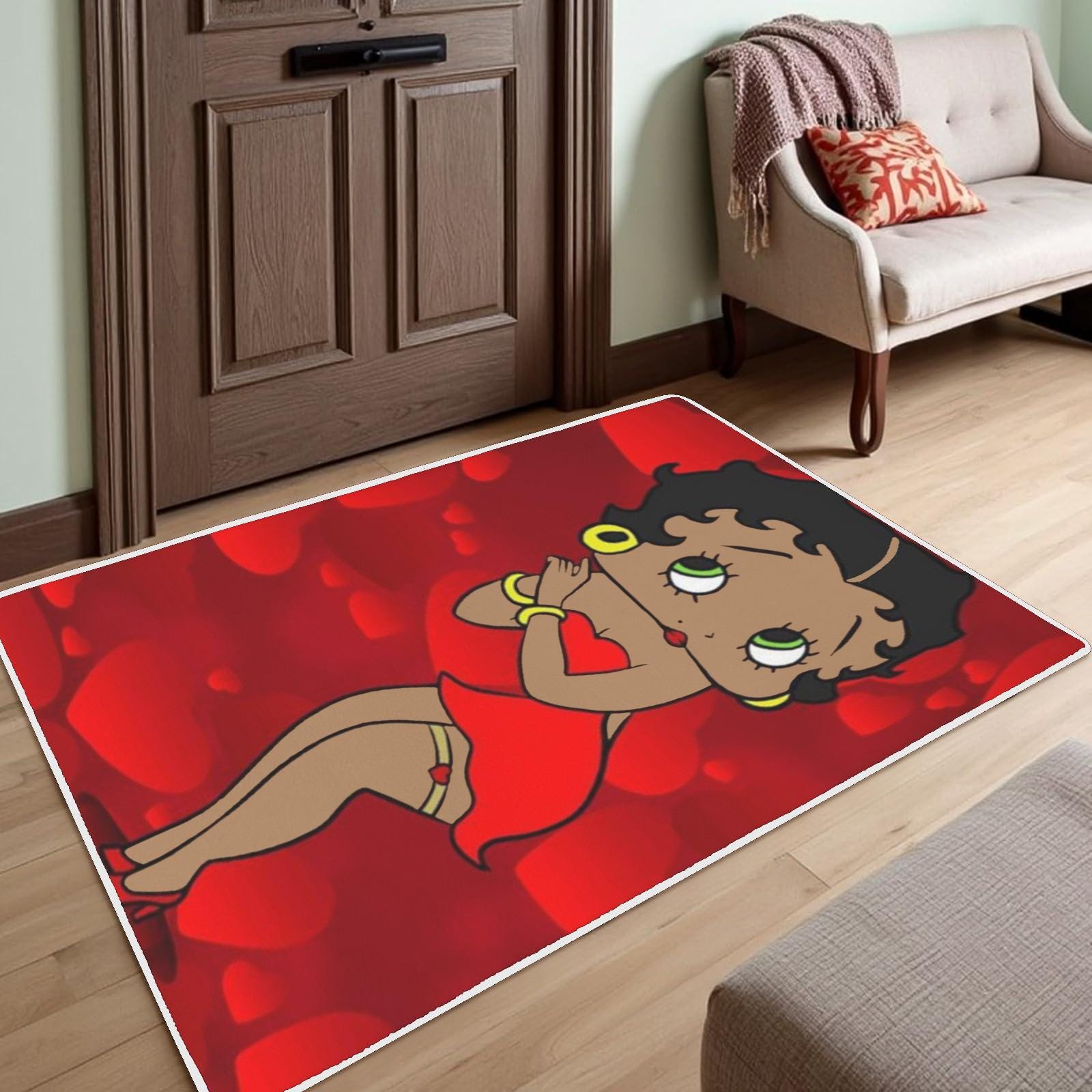 Retro Black Betty Boop Doormat | Non-slip Indoor Outdoor Mat