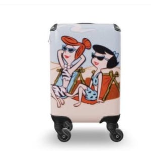 Valigia Flintstones - Bagaglio a mano a 4 ruote, 36 l, policarbonato e ABS, stampa resistente ai raggi UV, 51 x 35 x 20 cm (20 x 13,7 x 7,8 pollici)