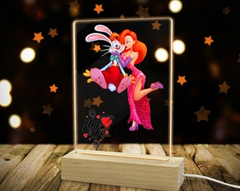 Jessica Rabbit Acrylic Photo Frame Light Colorful Valentines Day Gift