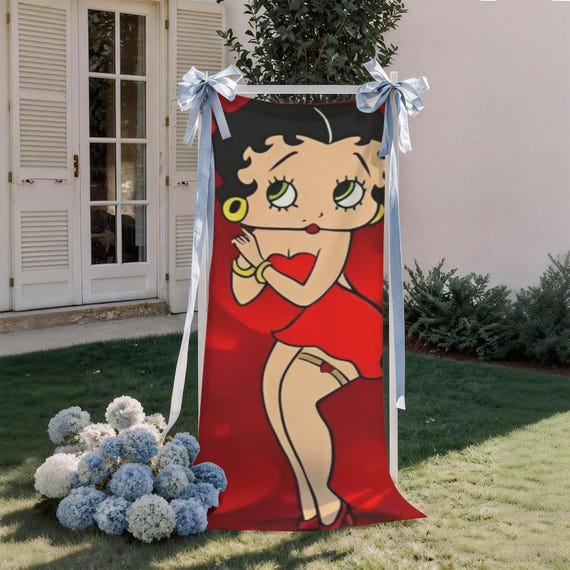Betty Boop Cotton Linen Wall Tapestry - Etsy