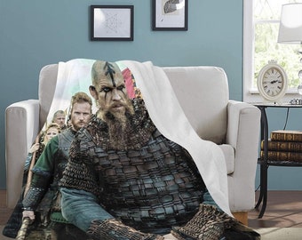 Manta Floki de forro polar Lothbrok Vikings, ¡¡¡MEJOR PRECIO!!! Decoración del hogar, regalos de viaje para ella y él