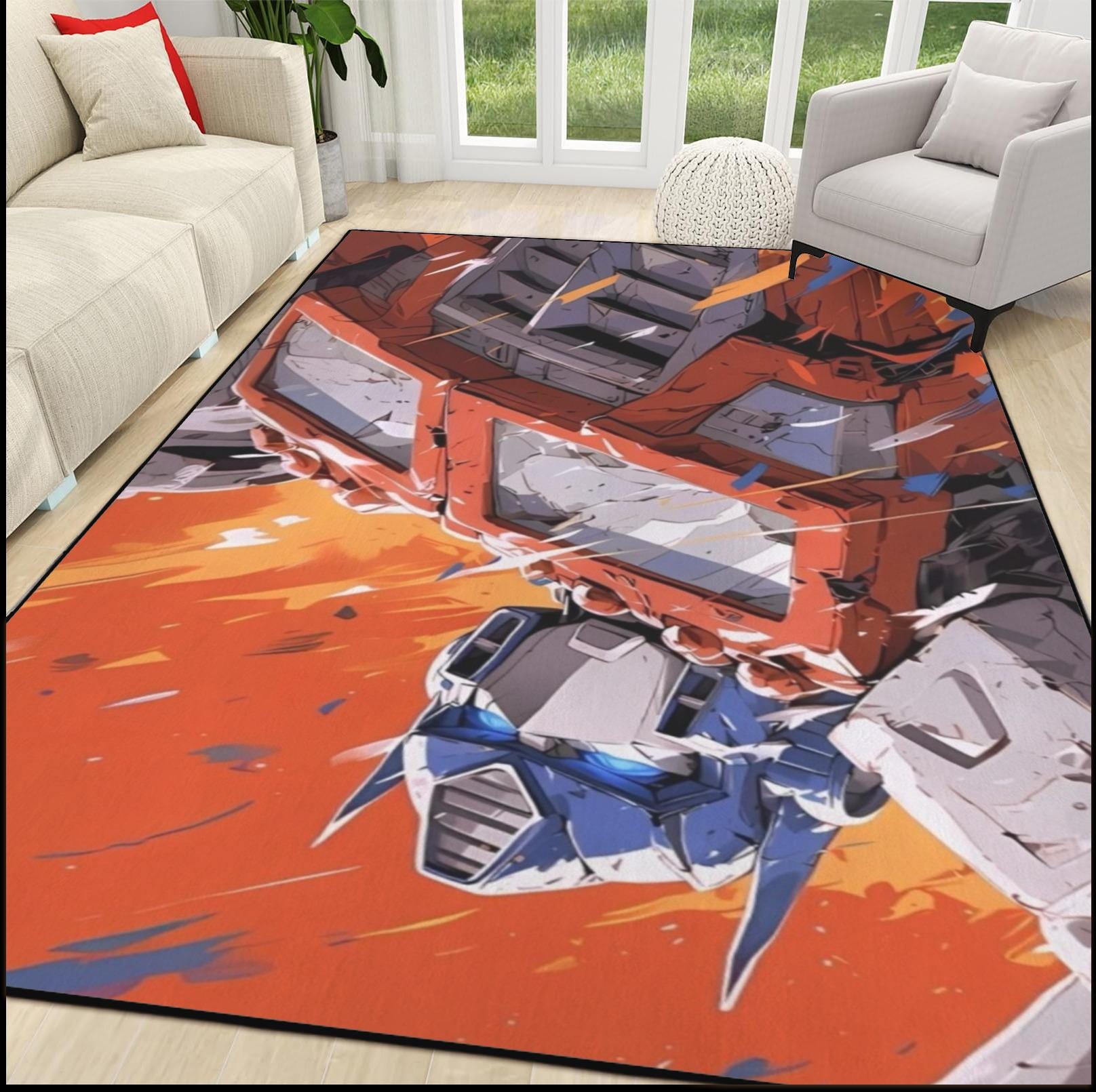 Optimus Prime Area Rug Big Transformers Home Decoration Gifts for Him ...