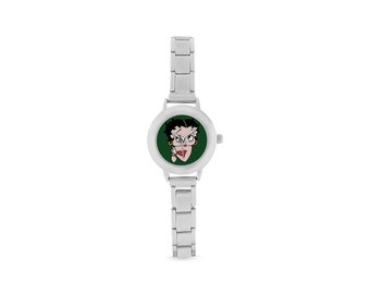 Reloj Betty Boop Acero Inoxidable Gris Regalos De Cumpleaños Para Su Aniversario Viaje