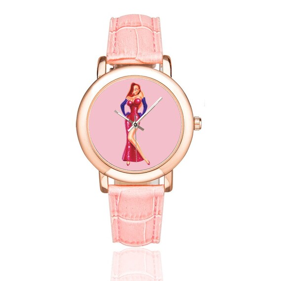 Jessica Rabbit Watch Stainless Steel Pink Birthday Gifts for  display picture 1