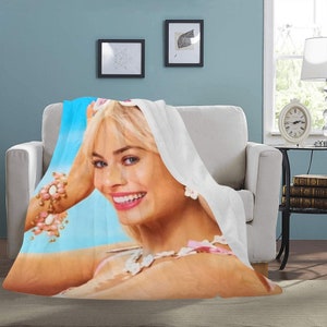 HUGE BEST PRICE Margot Robbie Blanket Fleece Home Decoration Travelling Gifts For Her