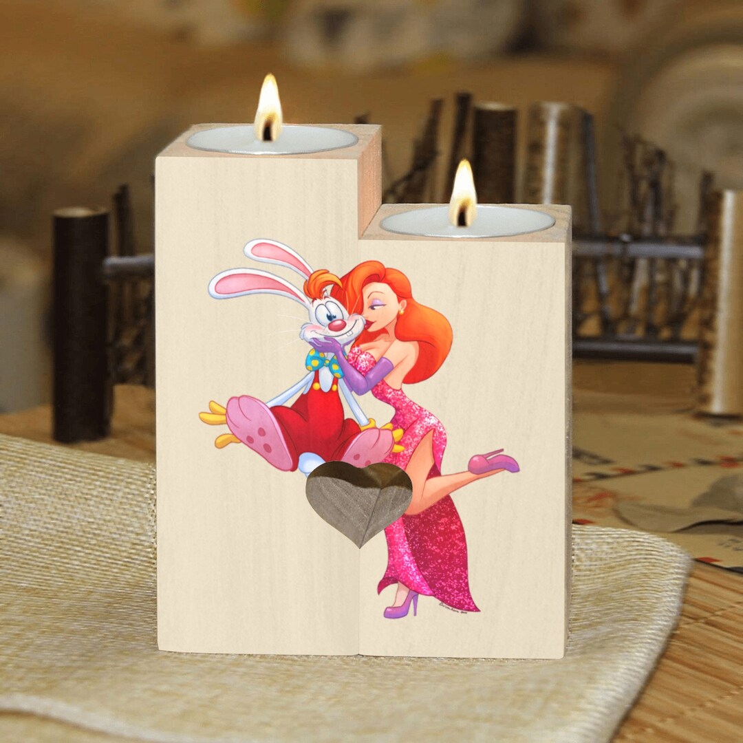Jessica Rabbit Wooden Heart Candle Holder Valentines Birthday Gifts - Etsy