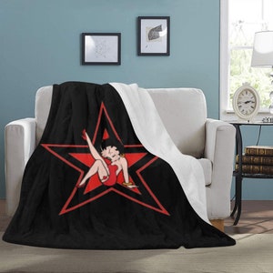 HUGE BEST PRICE Betty Boop Blanket Fleece Home Decoration Travelling Gifts For Her