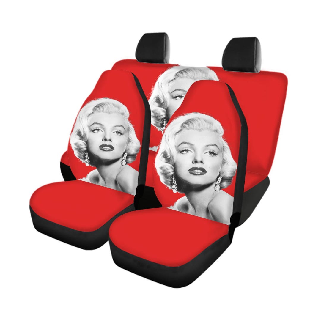 Marilyn Monroe Car Seat Covers Full Set | Front & Rear Seat
