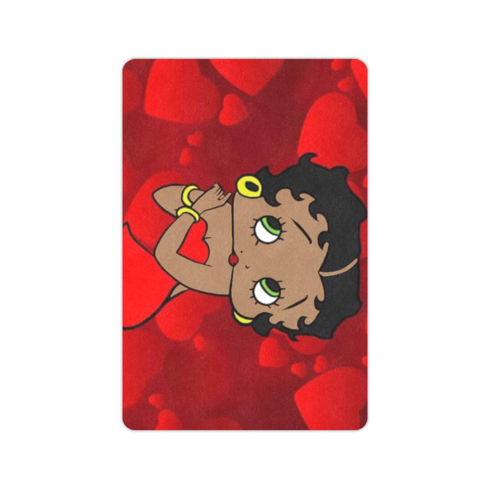 Black Betty Boop Doormat | Non-slip Indoor Outdoor Mat 24x16in