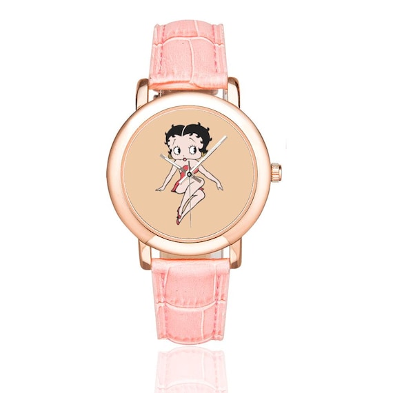 Betty Boop Watch Stainless Steel Pink Birthday Gifts for Her