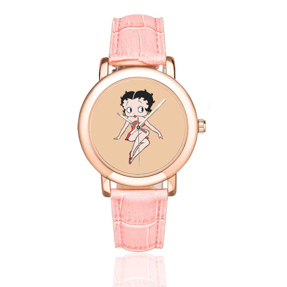 Betty Boop Watch Stainless Steel Pink Birthday Gifts for Her