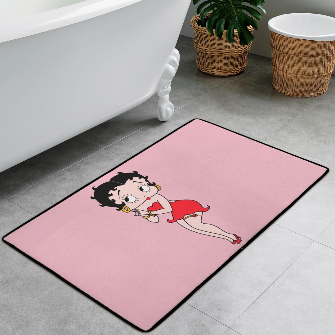 Retro Betty Boop Doormat | Non-slip Indoor Outdoor Mat 24x16in